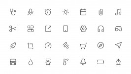 The Nokia Pure Icons are based on geometric shapes